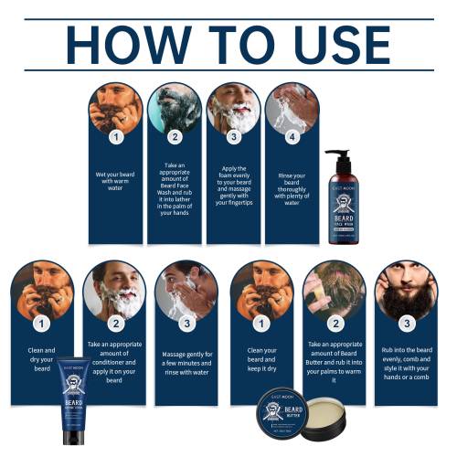 East Moon – Kit Soin Barbe au Bois de Santal pour Homme