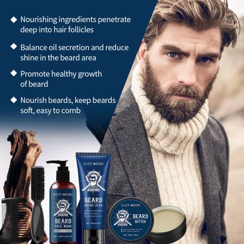 East Moon – Kit Soin Barbe au Bois de Santal pour Homme