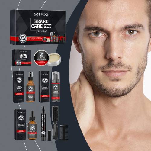 East Moon – Kit Complet Soin & Pousse de Barbe pour Homme