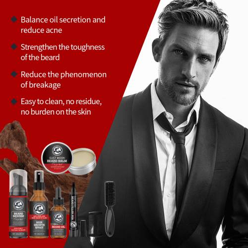 East Moon – Kit Complet Soin & Pousse de Barbe pour Homme