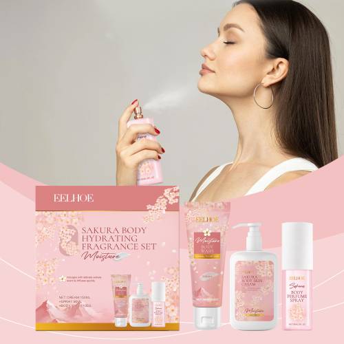 Coffret Soin Corps Cherry Blossom – Eau Nettoyante, Hydratante & Parfumée