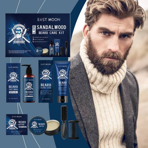 East Moon – Kit Soin Barbe au Bois de Santal pour Homme